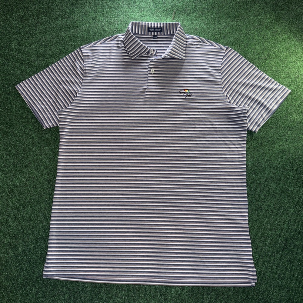 Peter Millar Bay Hill Embroidered Crown Crafted Golf Polo Men's L Polo